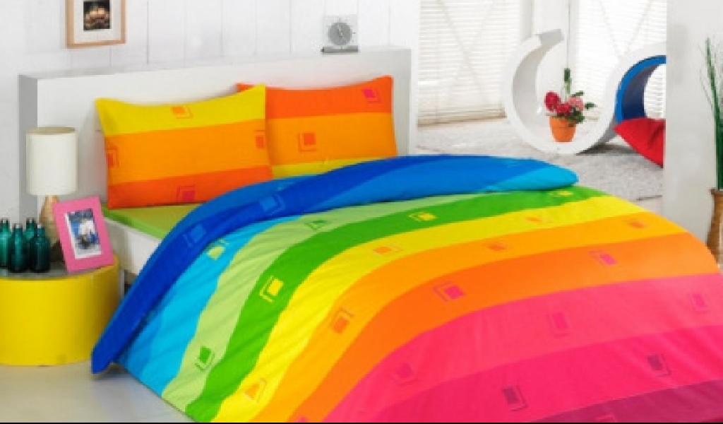 Colourful 100% Cotton Double Bedding Set