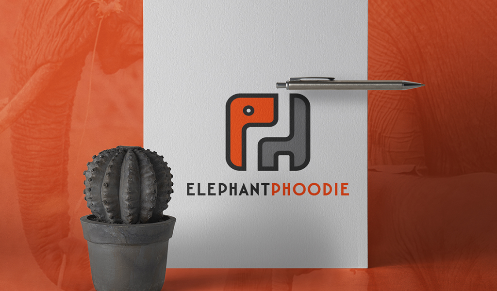 I will flat minimalist elephant logo design
