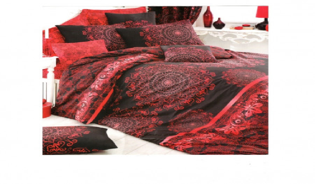 Red AND BlACK Fashion Double Bedding Se