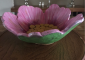 Handmade ceramic flower plate