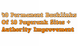 40 Permanent Backlinks Of 10 Pagerank Sites + Authority Improvement