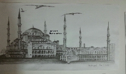 beautiful Chiaroscuro - Sultan Ahmed mosque in Turkey